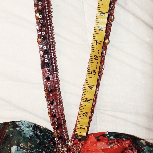 Stunning Tony Bowls / Mon Cheri Evening Gown,Boho Wedding, Prom, Pageant Dress - Picture 10 of 16